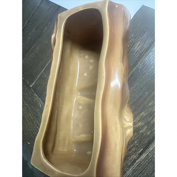 Vintage MCM Brush McCoy Squirrel & Nut On A Log Cookie Jar Mid Century - Picture 10 of 12